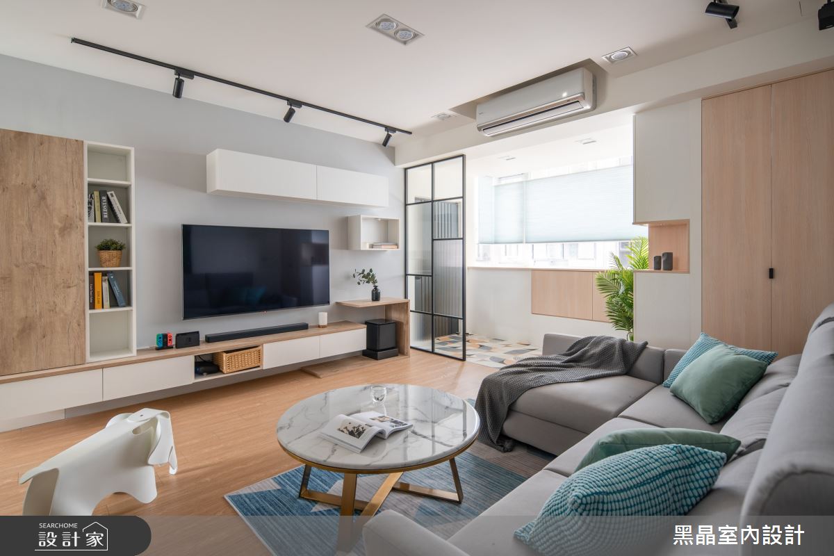 25坪老屋(31~40年)＿北歐風玄關客廳案例圖片＿黑晶室內設計＿黑晶_40之3