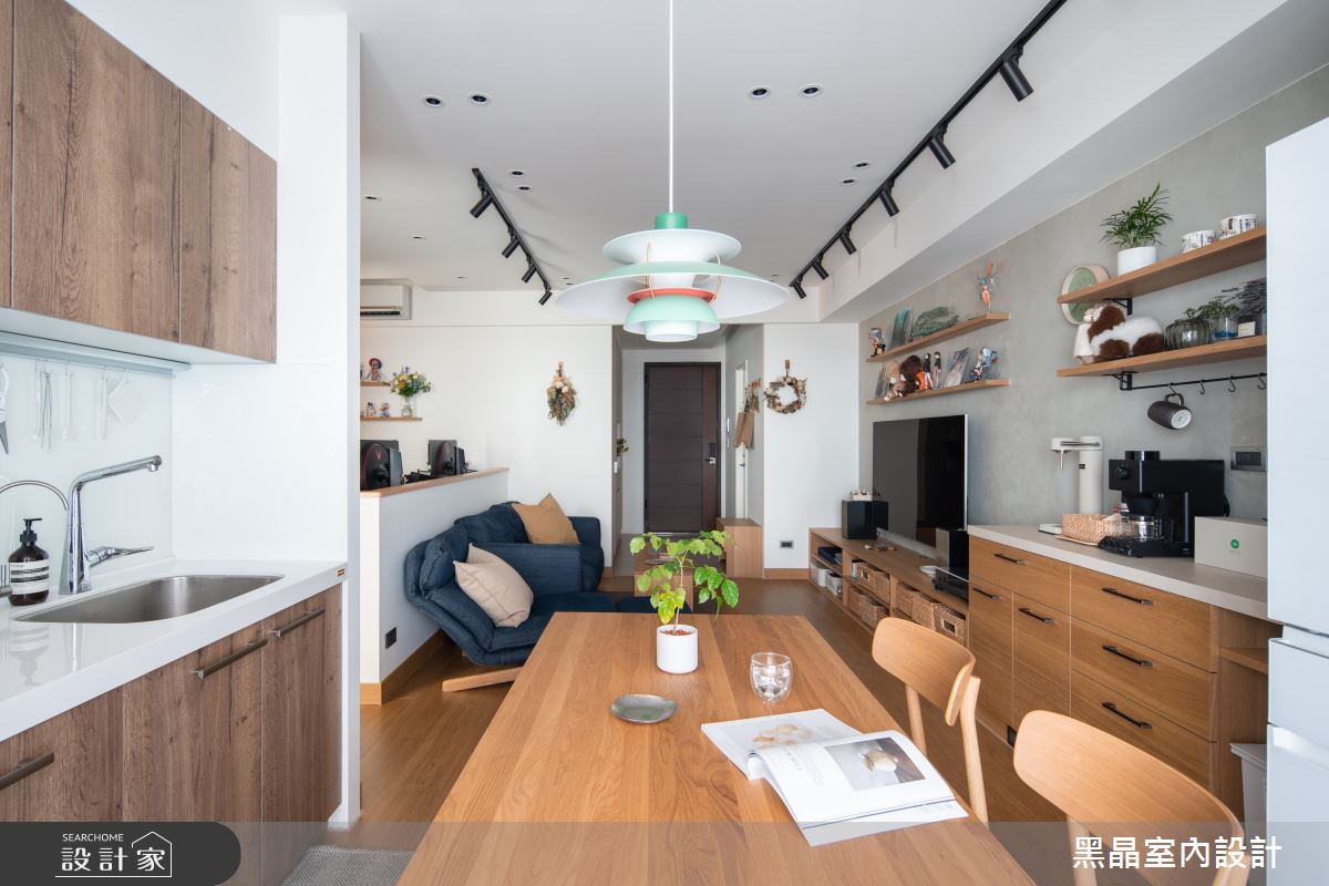20坪新成屋(5年以下)＿日式無印風客廳餐廳廚房案例圖片＿黑晶室內設計＿黑晶_46之4