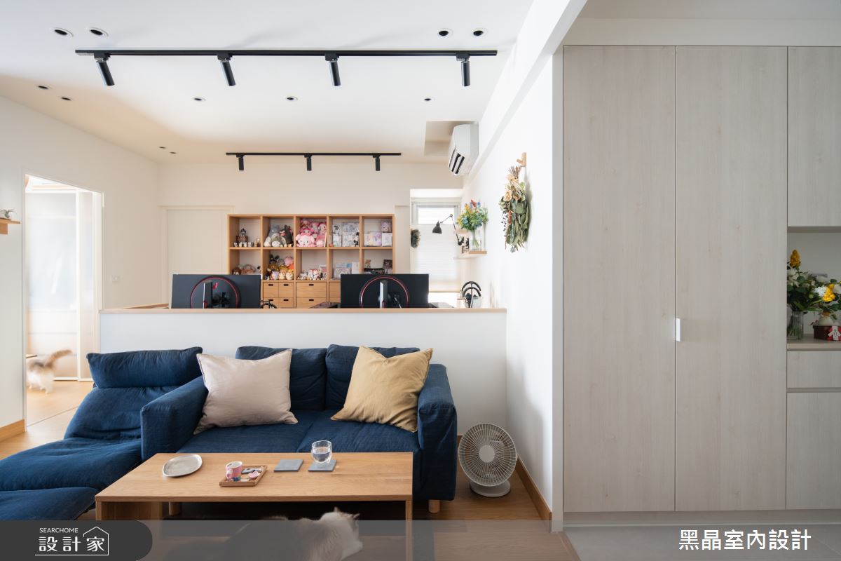 20坪新成屋(5年以下)＿日式無印風客廳書房工作區案例圖片＿黑晶室內設計＿黑晶_46之5