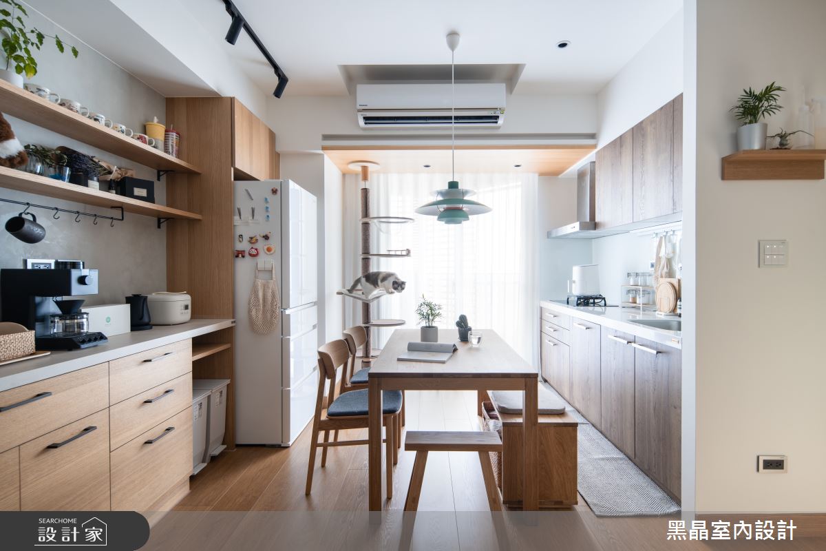 20坪新成屋(5年以下)＿日式無印風餐廳廚房案例圖片＿黑晶室內設計＿黑晶_46之8
