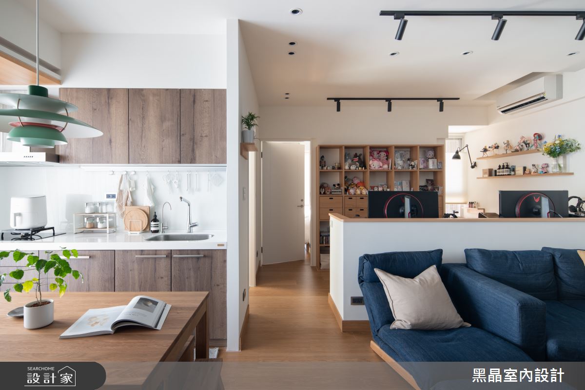 20坪新成屋(5年以下)＿日式無印風客廳餐廳廚房書房工作區案例圖片＿黑晶室內設計＿黑晶_46之12