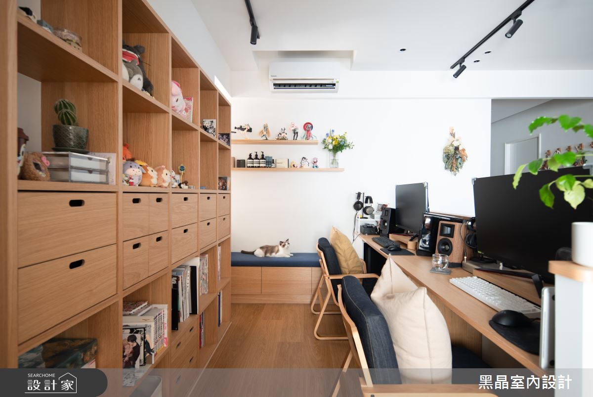 20坪新成屋(5年以下)＿日式無印風客廳書房工作區案例圖片＿黑晶室內設計＿黑晶_46之16