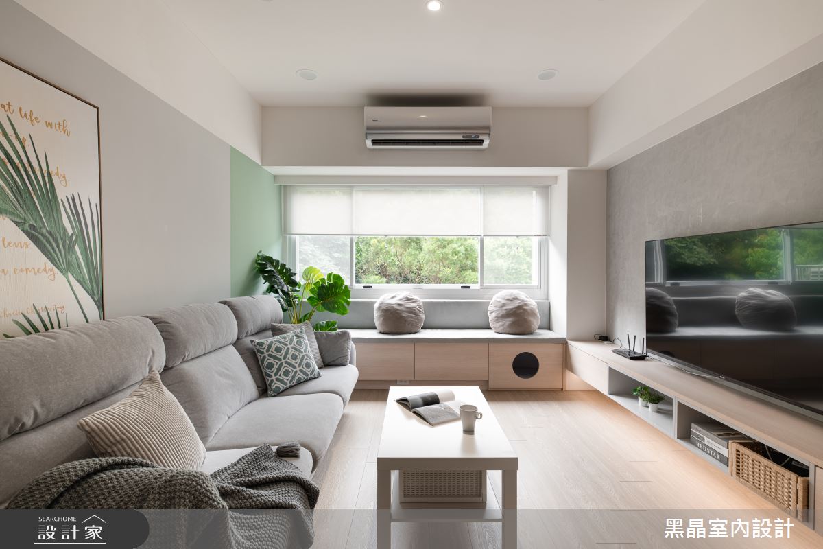 19坪新成屋(5年以下)＿北歐風客廳寵物臥榻案例圖片＿黑晶室內設計＿黑晶_47之9