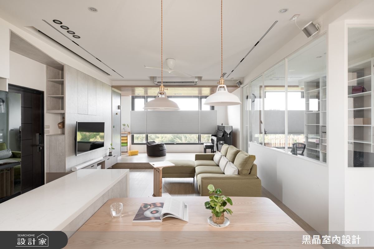 39坪新成屋(5年以下)＿日式簡約風客廳餐廳中島案例圖片＿黑晶室內設計＿黑晶_48之4
