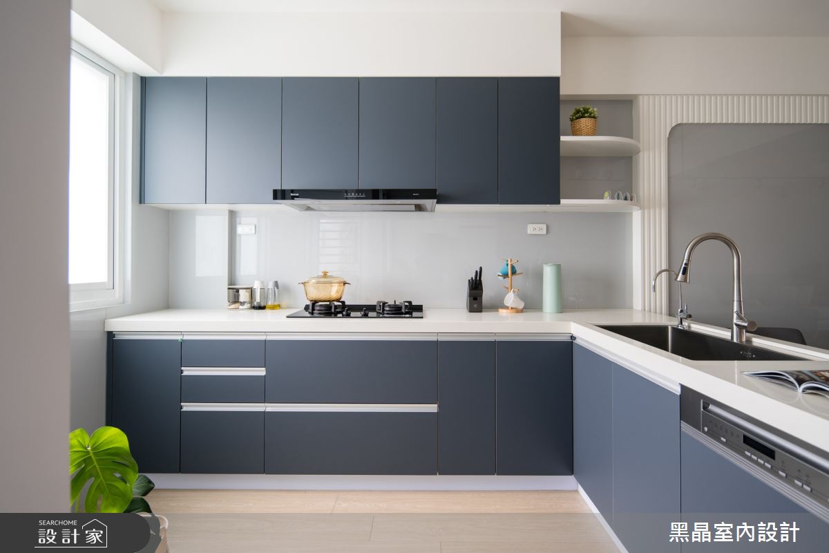 33坪老屋(31~40年)＿北歐風廚房中島案例圖片＿黑晶室內設計＿黑晶_49之11