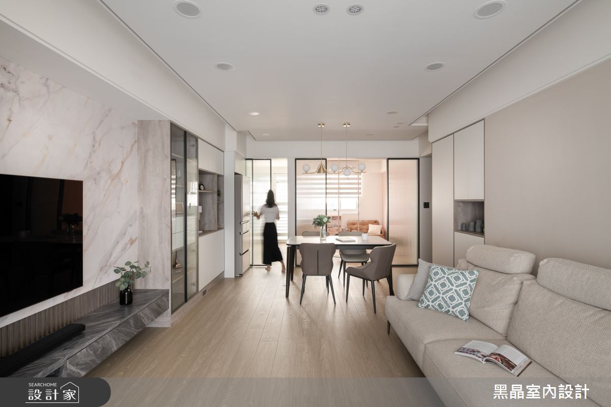 26坪老屋(41~50年)＿現代簡約風客廳餐廳廚房多功能室案例圖片＿黑晶室內設計＿黑晶_50之3