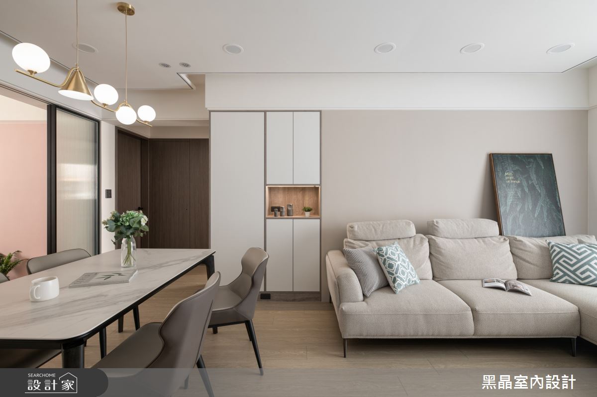 26坪老屋(41~50年)＿現代簡約風客廳餐廳案例圖片＿黑晶室內設計＿黑晶_50之6