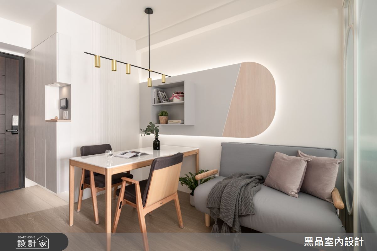 8坪新成屋(5年以下)＿北歐風玄關客廳餐廳案例圖片＿黑晶室內設計＿黑晶_51之6