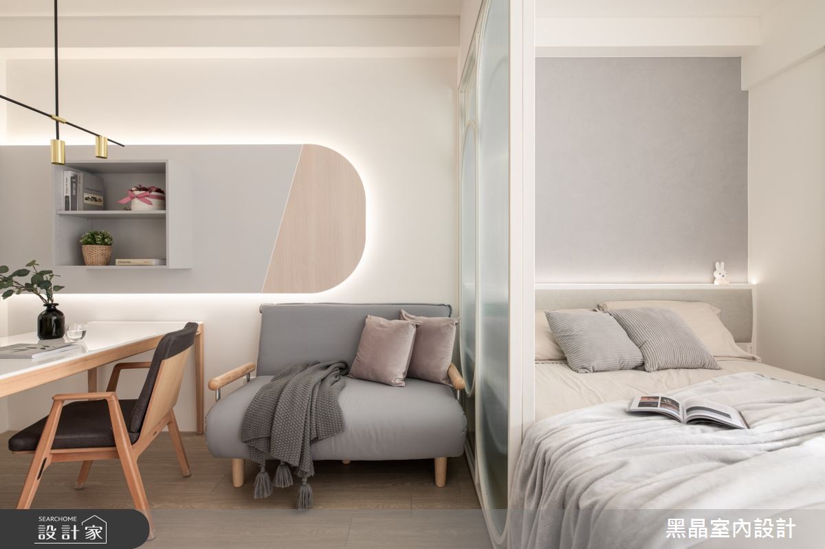 8坪新成屋(5年以下)＿北歐風客廳餐廳臥室案例圖片＿黑晶室內設計＿黑晶_51之10