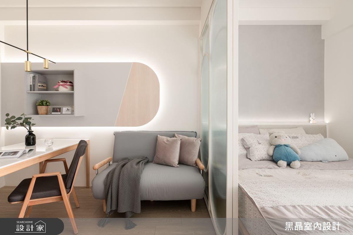 8坪新成屋(5年以下)＿北歐風客廳餐廳臥室案例圖片＿黑晶室內設計＿黑晶_51之17