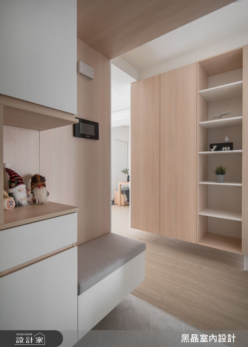 22坪新成屋(5年以下)＿日式無印風玄關案例圖片＿黑晶室內設計＿黑晶_52之2