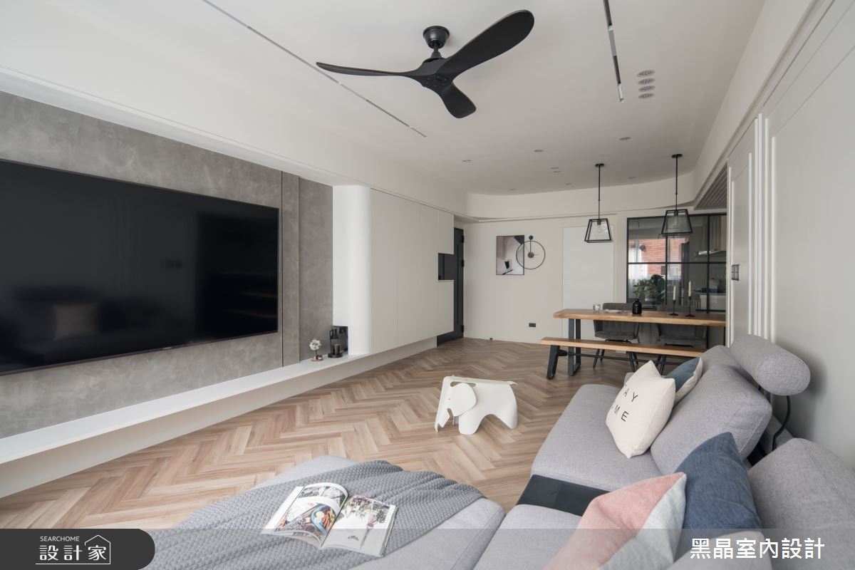 26坪老屋(16~30年)＿美式風客廳餐廳案例圖片＿黑晶室內設計＿黑晶_54之8