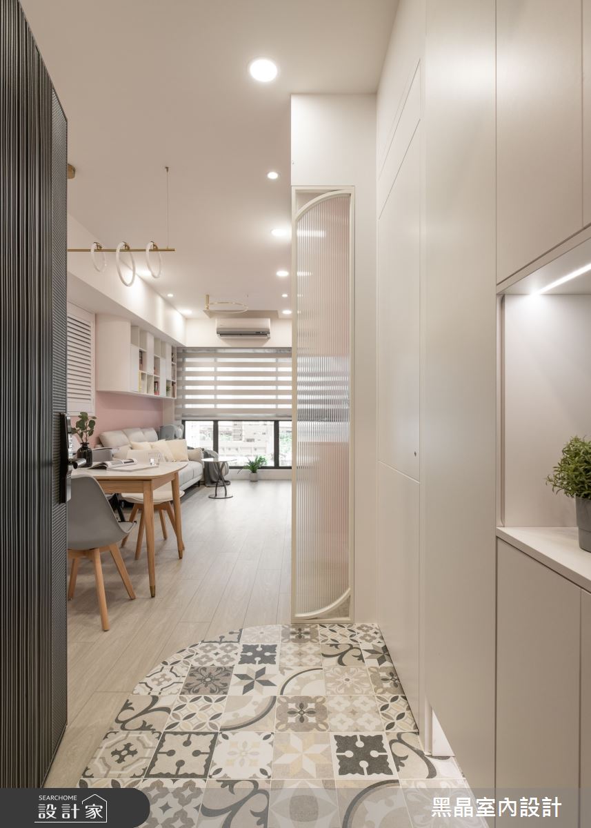 13坪新成屋(5年以下)＿簡約輕奢風玄關客廳餐廳案例圖片＿黑晶室內設計＿黑晶_58之1