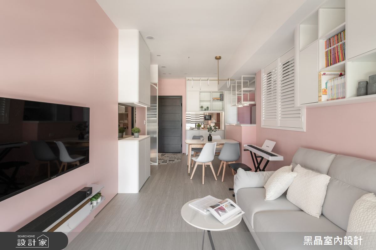 13坪新成屋(5年以下)＿簡約輕奢風玄關客廳餐廳案例圖片＿黑晶室內設計＿黑晶_58之8