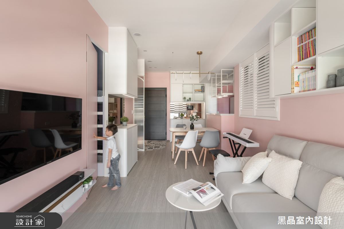13坪新成屋(5年以下)＿簡約輕奢風玄關客廳餐廳案例圖片＿黑晶室內設計＿黑晶_58之9