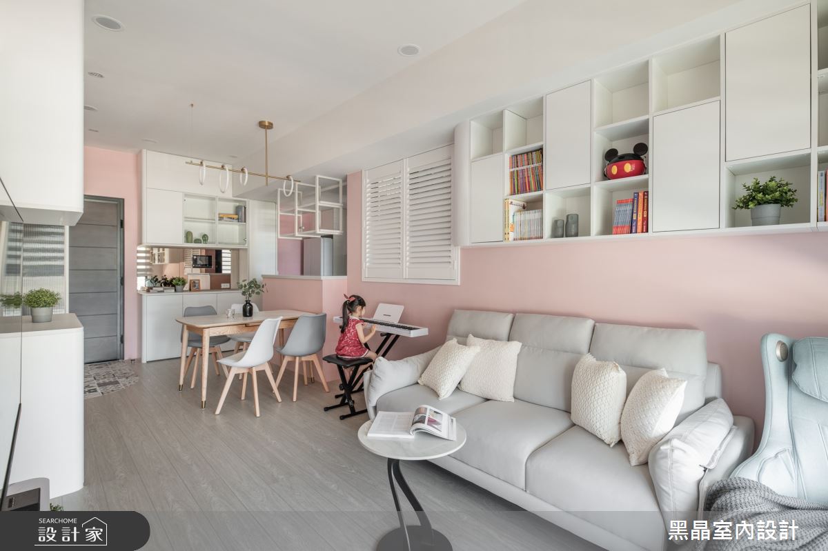 13坪新成屋(5年以下)＿簡約輕奢風玄關客廳餐廳案例圖片＿黑晶室內設計＿黑晶_58之7