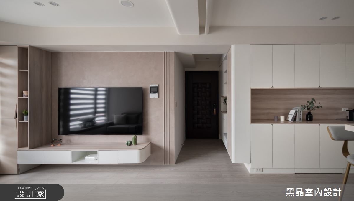 老屋(16~30年)＿溫潤奶茶風玄關客廳餐廳案例圖片＿黑晶室內設計＿黑晶_62之3