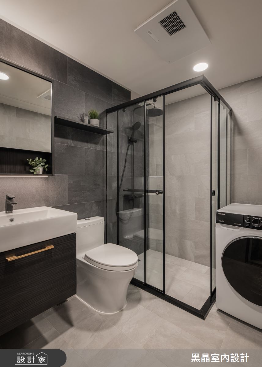10坪老屋(16~30年)＿現代風浴室案例圖片＿黑晶室內設計＿黑晶_64之16