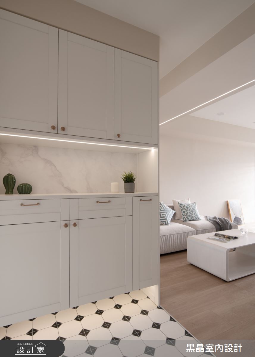 20坪新成屋(5年以下)＿簡約美式風玄關客廳案例圖片＿黑晶室內設計＿黑晶_65之2