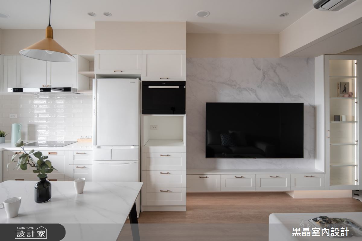 20坪新成屋(5年以下)＿簡約美式風客廳餐廳廚房案例圖片＿黑晶室內設計＿黑晶_65之4