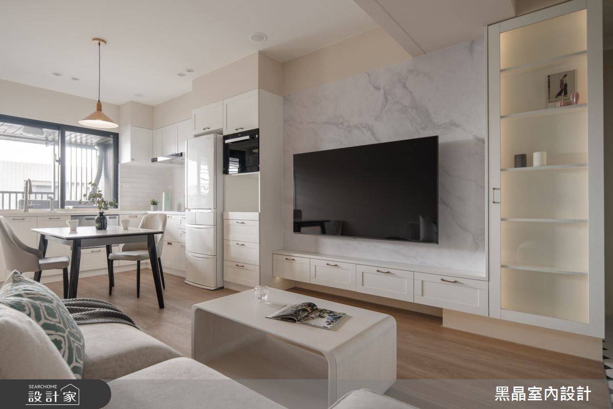 20坪新成屋(5年以下)＿簡約美式風客廳餐廳案例圖片＿黑晶室內設計＿黑晶_65之10