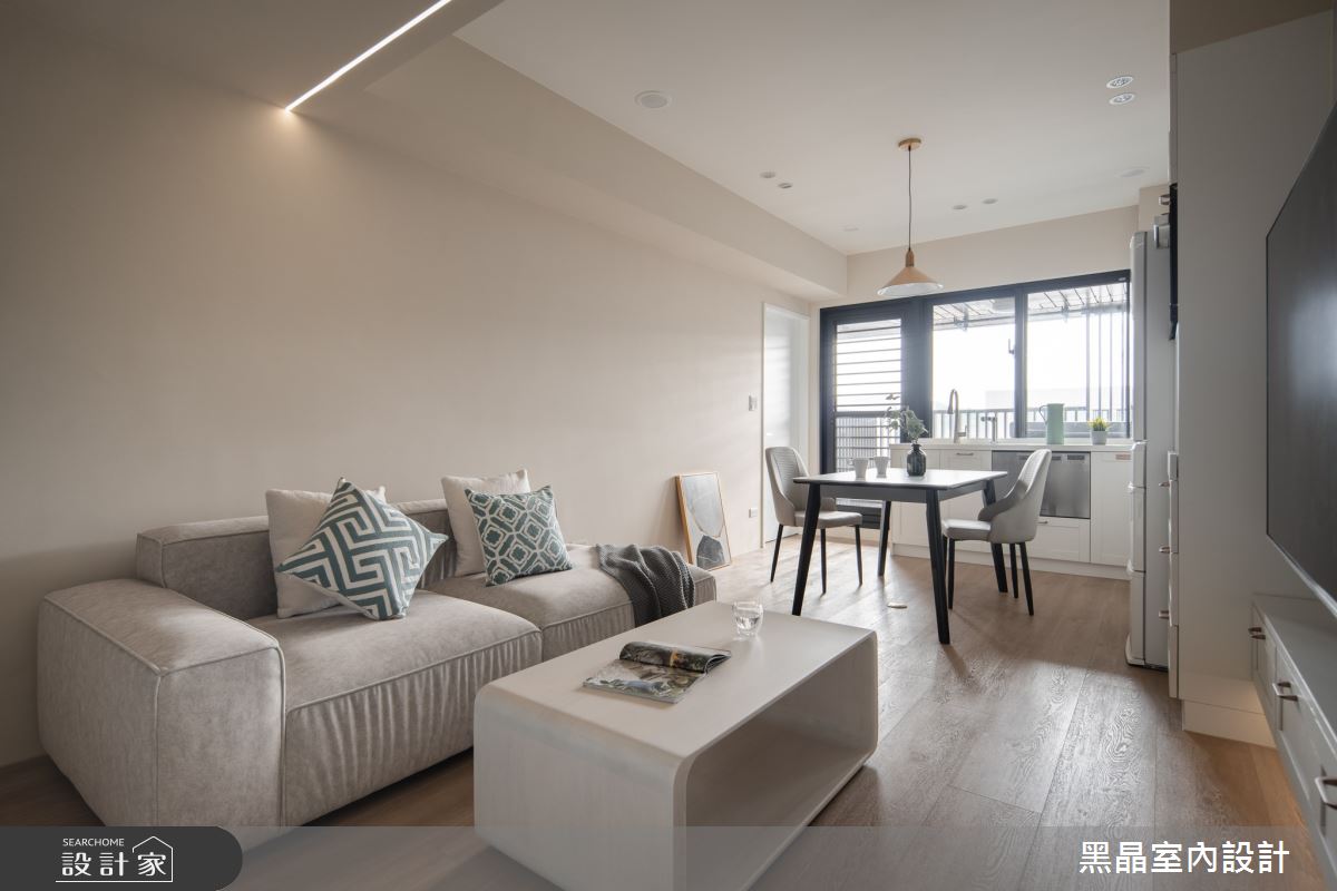 20坪新成屋(5年以下)＿簡約美式風客廳餐廳案例圖片＿黑晶室內設計＿黑晶_65之11