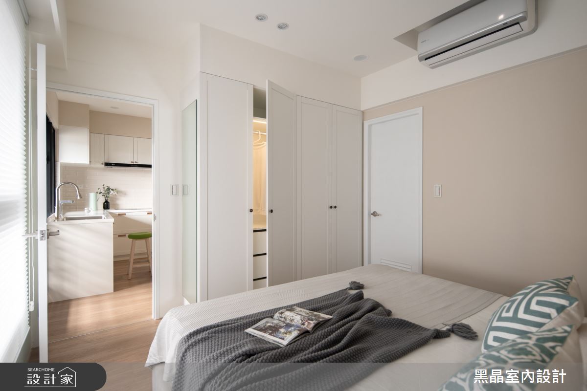 20坪新成屋(5年以下)＿簡約美式風臥室案例圖片＿黑晶室內設計＿黑晶_65之22