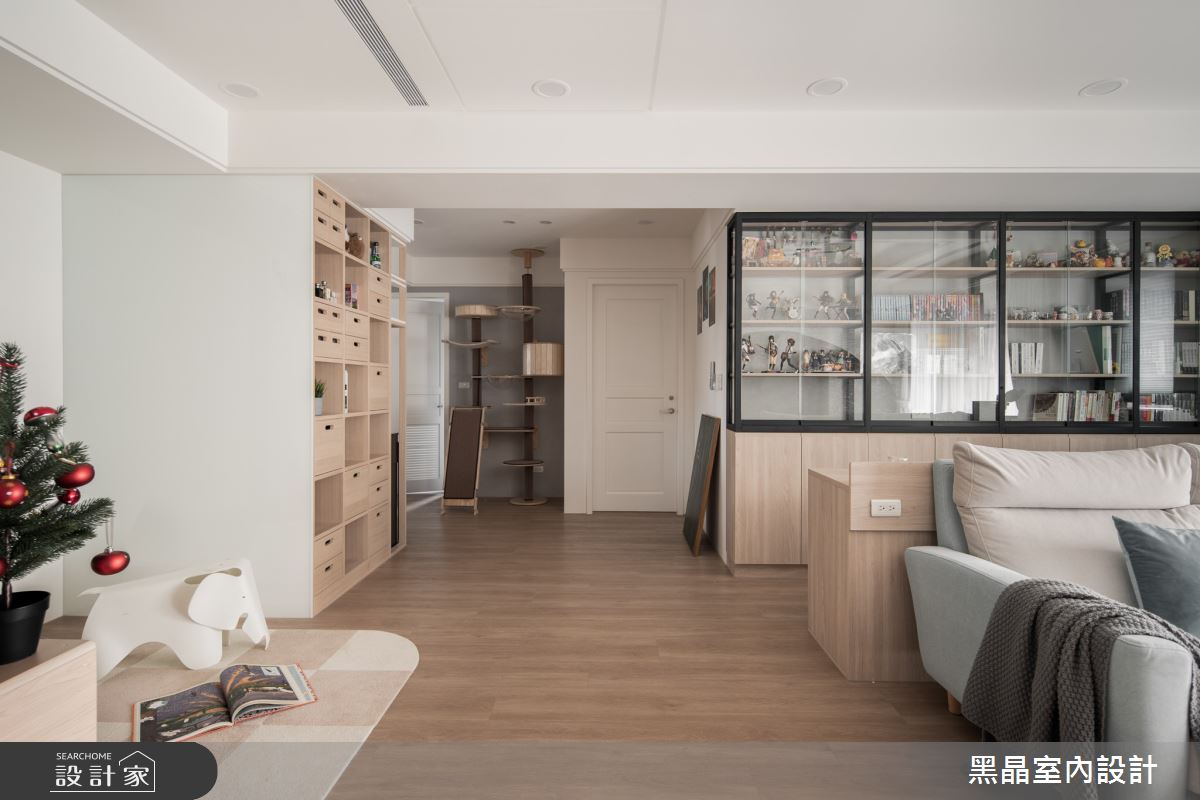 37坪新成屋(5年以下)＿現代風客廳寵物案例圖片＿黑晶室內設計＿黑晶_66之2