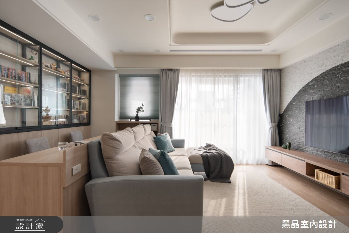 37坪新成屋(5年以下)＿現代風客廳書房案例圖片＿黑晶室內設計＿黑晶_66之7