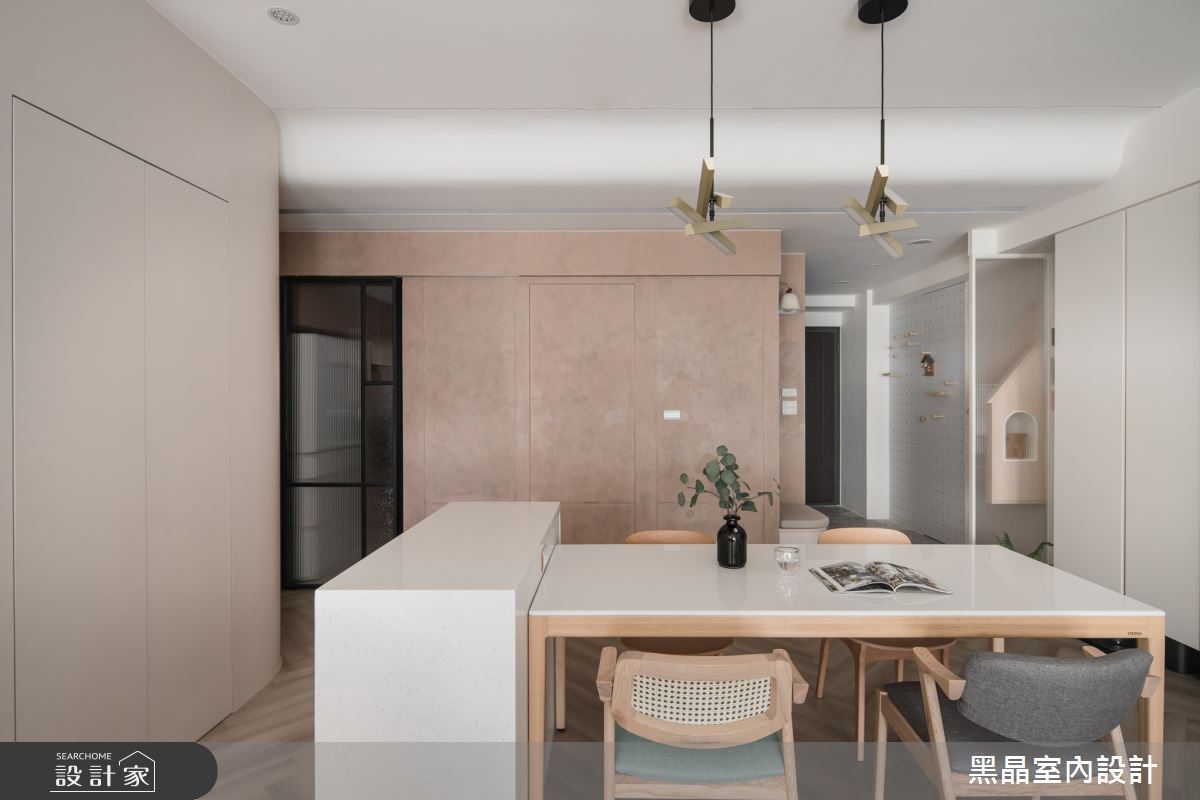 37坪新成屋(5年以下)＿北歐風餐廳中島案例圖片＿黑晶室內設計＿黑晶_67之12