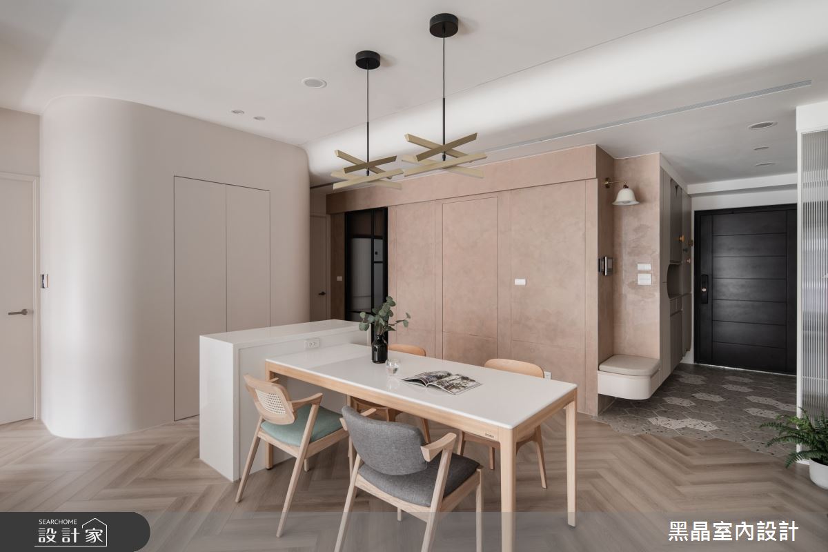37坪新成屋(5年以下)＿北歐風玄關餐廳中島案例圖片＿黑晶室內設計＿黑晶_67之5