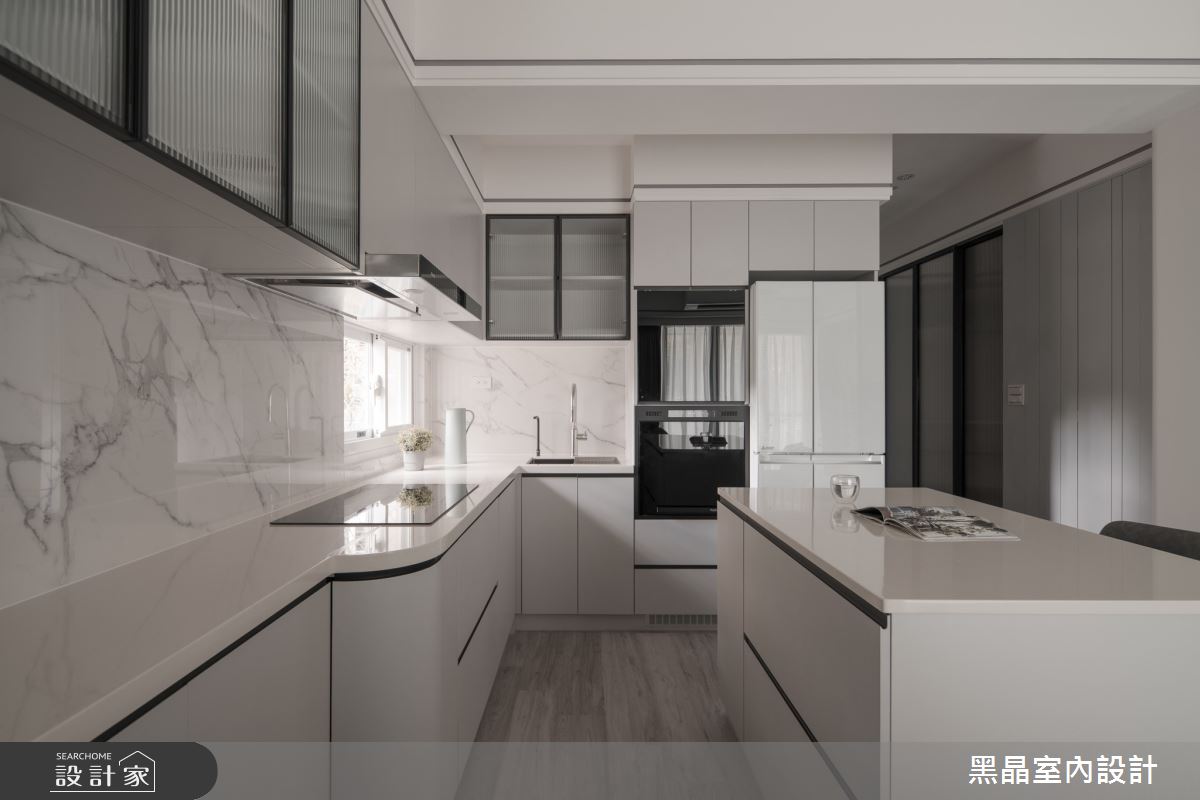老屋(16~30年)＿北歐風廚房中島案例圖片＿黑晶室內設計＿黑晶_68之7