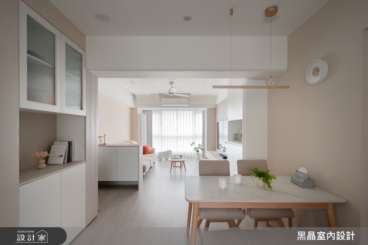 24坪老屋(16~30年)＿奶油北歐風客廳餐廳案例圖片＿黑晶室內設計＿黑晶_69之1
