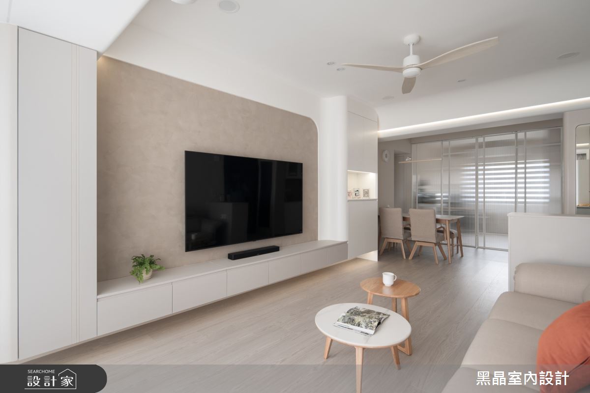 24坪老屋(16~30年)＿奶油北歐風客廳餐廳案例圖片＿黑晶室內設計＿黑晶_69之6