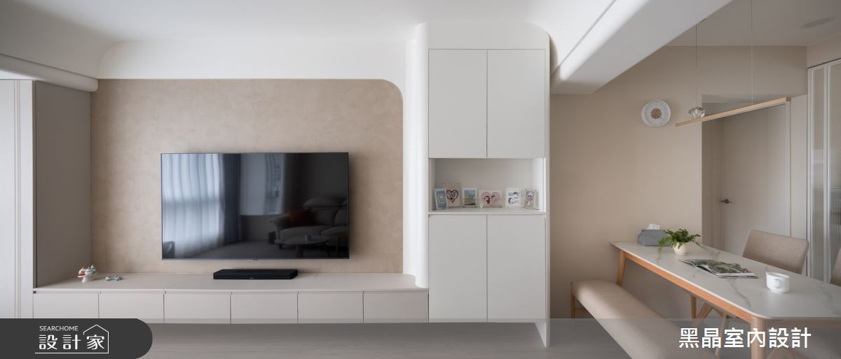 24坪老屋(16~30年)＿奶油北歐風客廳餐廳案例圖片＿黑晶室內設計＿黑晶_69之4