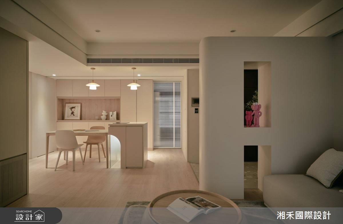 24坪中古屋(5~15年)＿混搭風客廳餐廳中島案例圖片＿湘禾國際設計＿湘禾_23之15