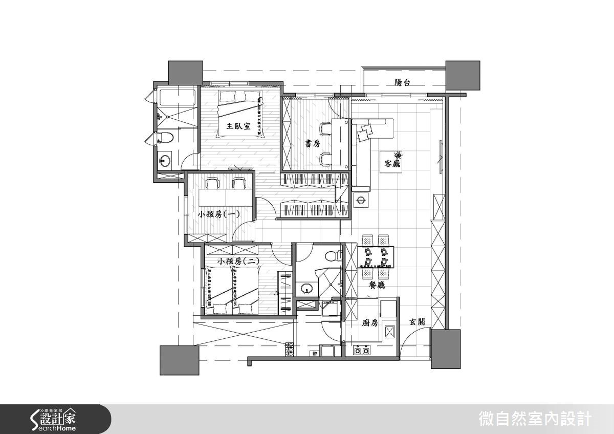 34坪新成屋(5年以下)＿北歐風案例圖片＿微自然室內裝修設計有限公司＿微自然_02之12