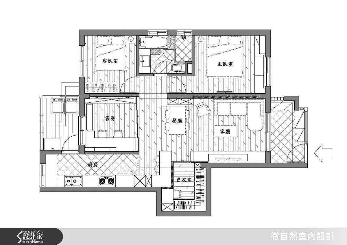 25坪中古屋(5~15年)＿鄉村風案例圖片＿微自然室內裝修設計有限公司＿微自然_05之14