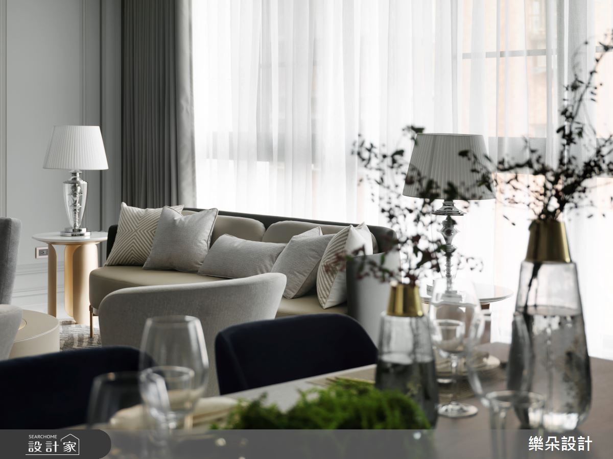 36坪新成屋(5年以下)＿新古典客廳餐廳案例圖片＿樂朵室內設計＿樂朵_08之6