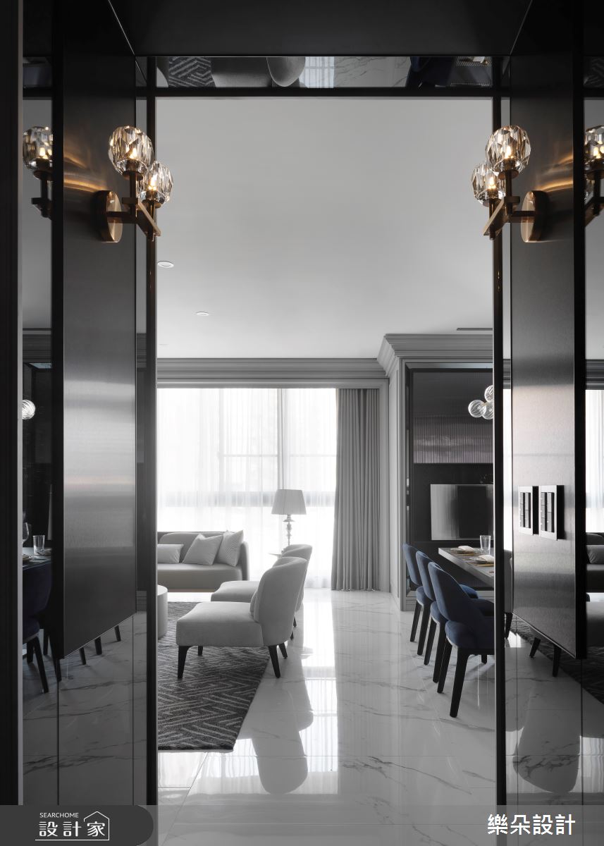36坪新成屋(5年以下)＿新古典客廳餐廳走廊案例圖片＿樂朵室內設計＿樂朵_08之1