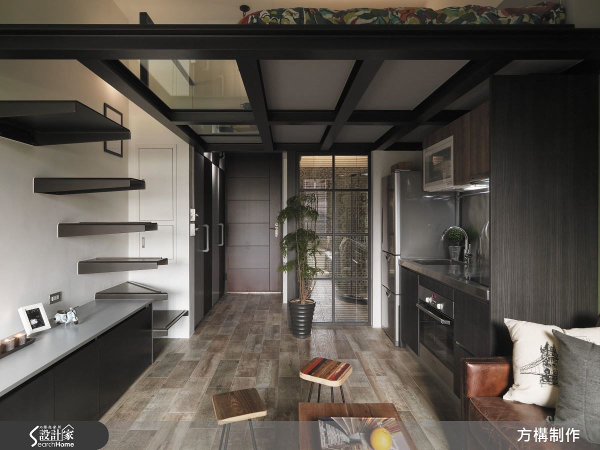 7坪新成屋(5年以下)＿工業風客廳案例圖片＿方構制作空間設計＿方構_03之11