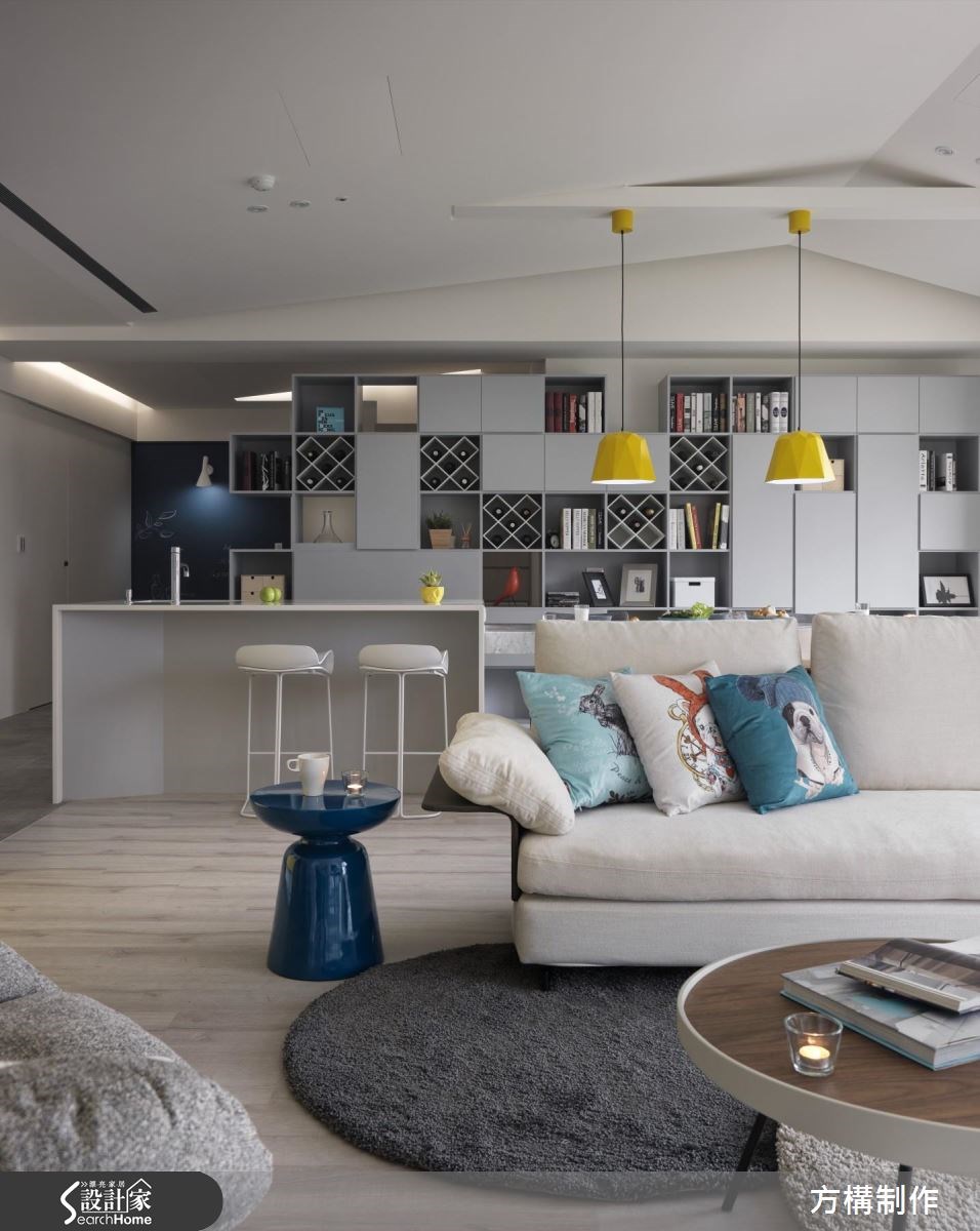 62坪新成屋(5年以下)＿北歐風客廳吧檯案例圖片＿方構制作空間設計＿方構_06之5