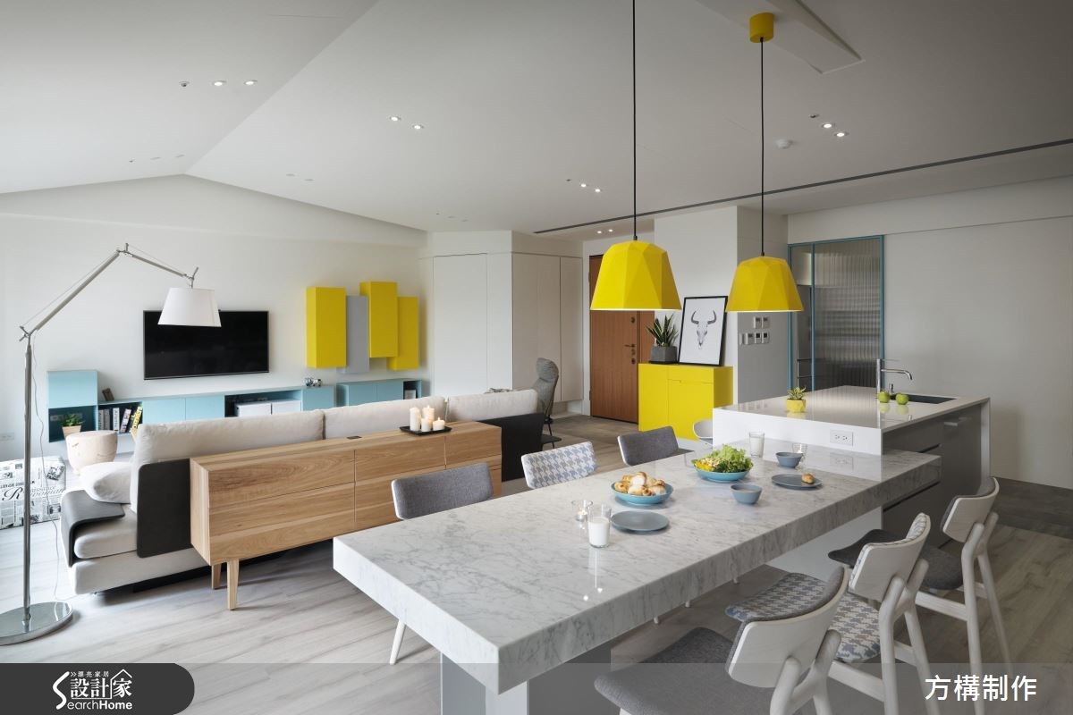 62坪新成屋(5年以下)＿北歐風餐廳中島案例圖片＿方構制作空間設計＿方構_06之11