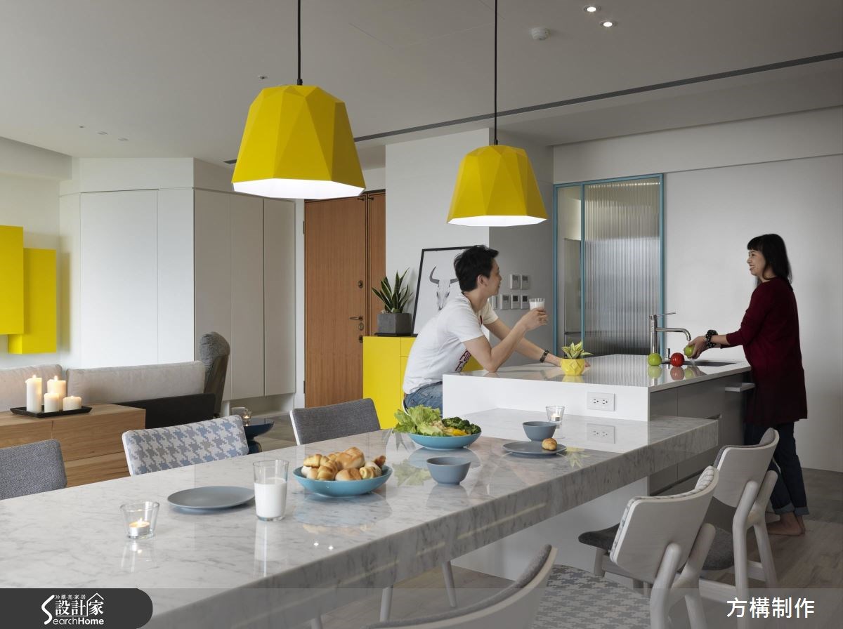 62坪新成屋(5年以下)＿北歐風餐廳中島案例圖片＿方構制作空間設計＿方構_06之12