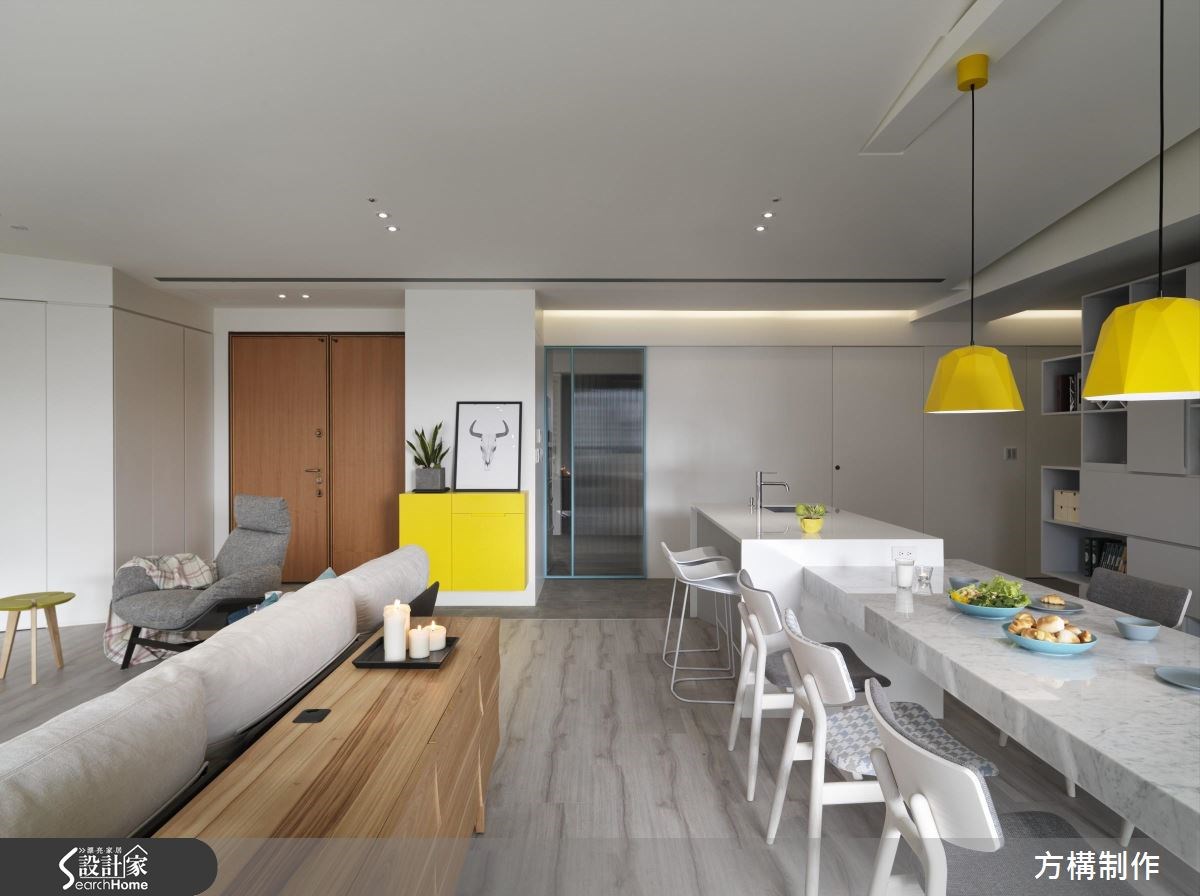 62坪新成屋(5年以下)＿北歐風餐廳中島案例圖片＿方構制作空間設計＿方構_06之13
