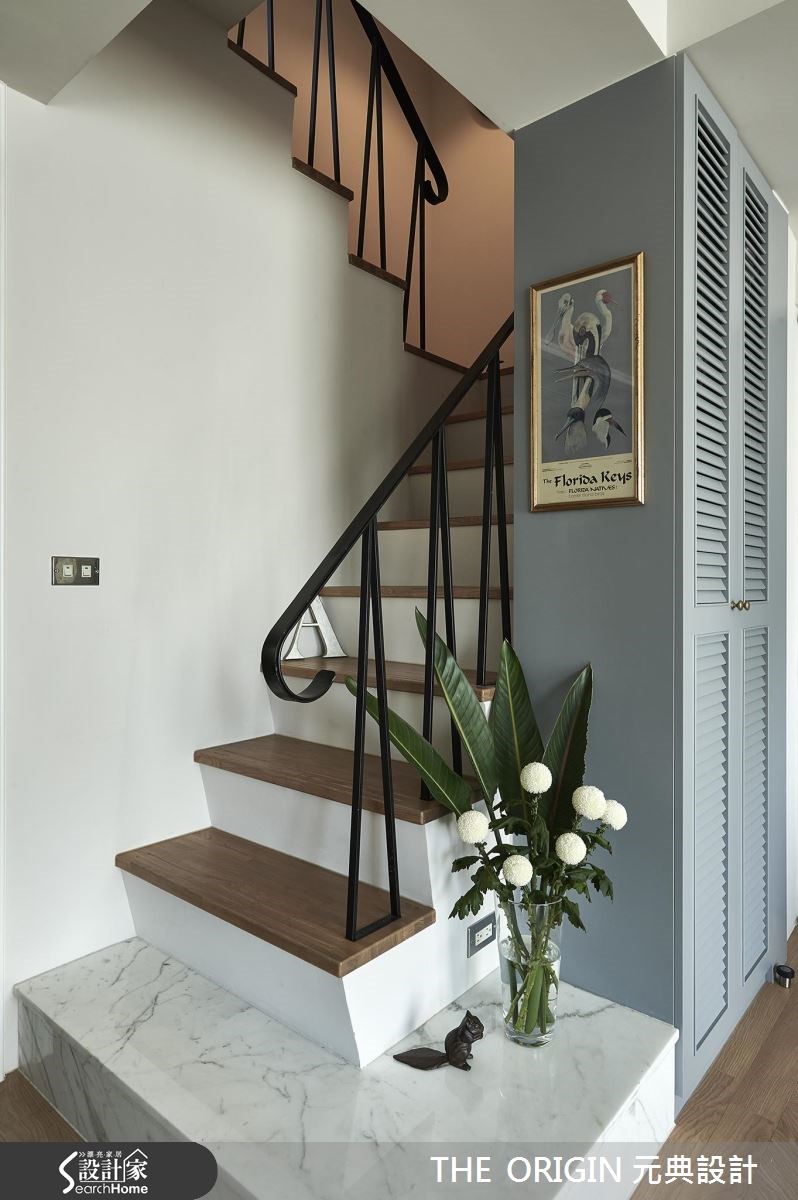 40坪中古屋(5~15年)＿鄉村風樓梯案例圖片＿THE ORIGIN 元典設計＿元典_07之21