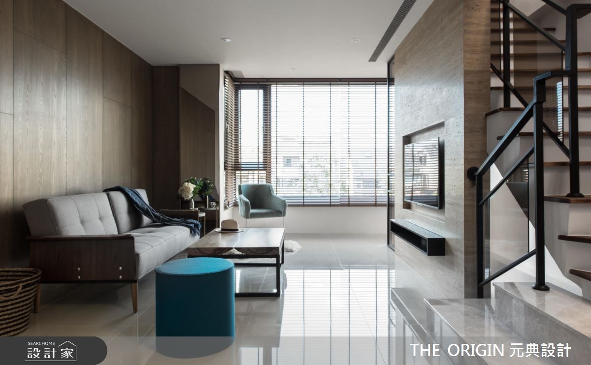 100坪新成屋(5年以下)＿人文禪風客廳樓梯案例圖片＿THE ORIGIN 元典設計＿元典_12之21