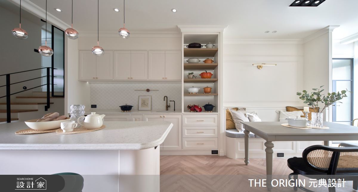 50坪新成屋(5年以下)＿美式風餐廳廚房樓梯案例圖片＿THE ORIGIN 元典設計＿元典_29之19