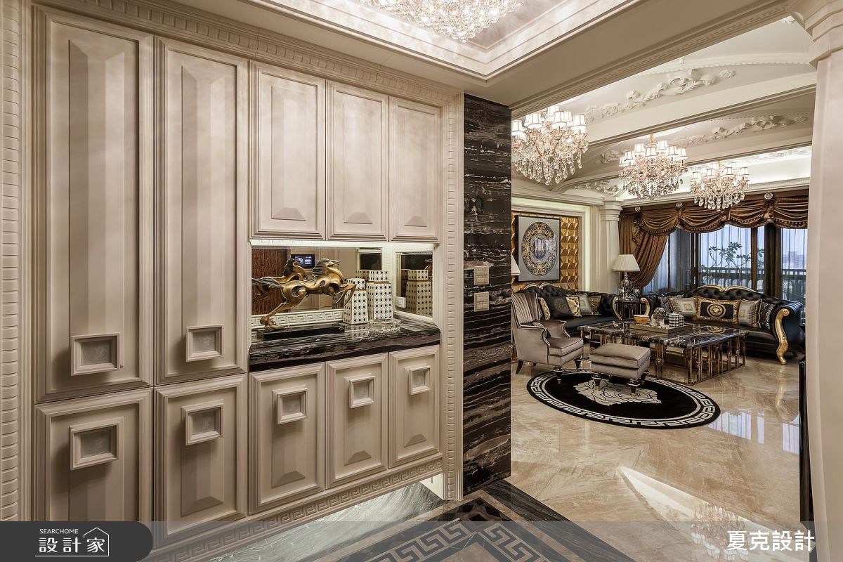 80坪新成屋(5年以下)＿奢華風玄關案例圖片＿夏克設計＿夏克_03之1