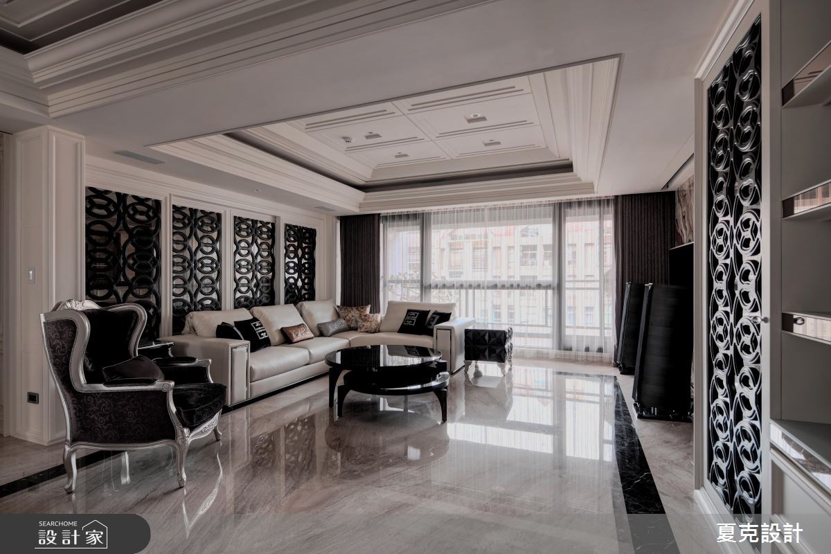 70坪新成屋(5年以下)＿新古典客廳案例圖片＿夏克設計＿夏克_05之6